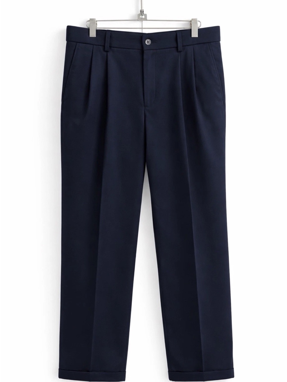 Dockers Relaxed Fit Dress Pants W34 L32 Navy Blue Pleated Men’s Casual Work
